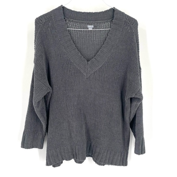 AERIE Oversized Plush Knit VNeck Pullover Sweater - Picture 1 of 6